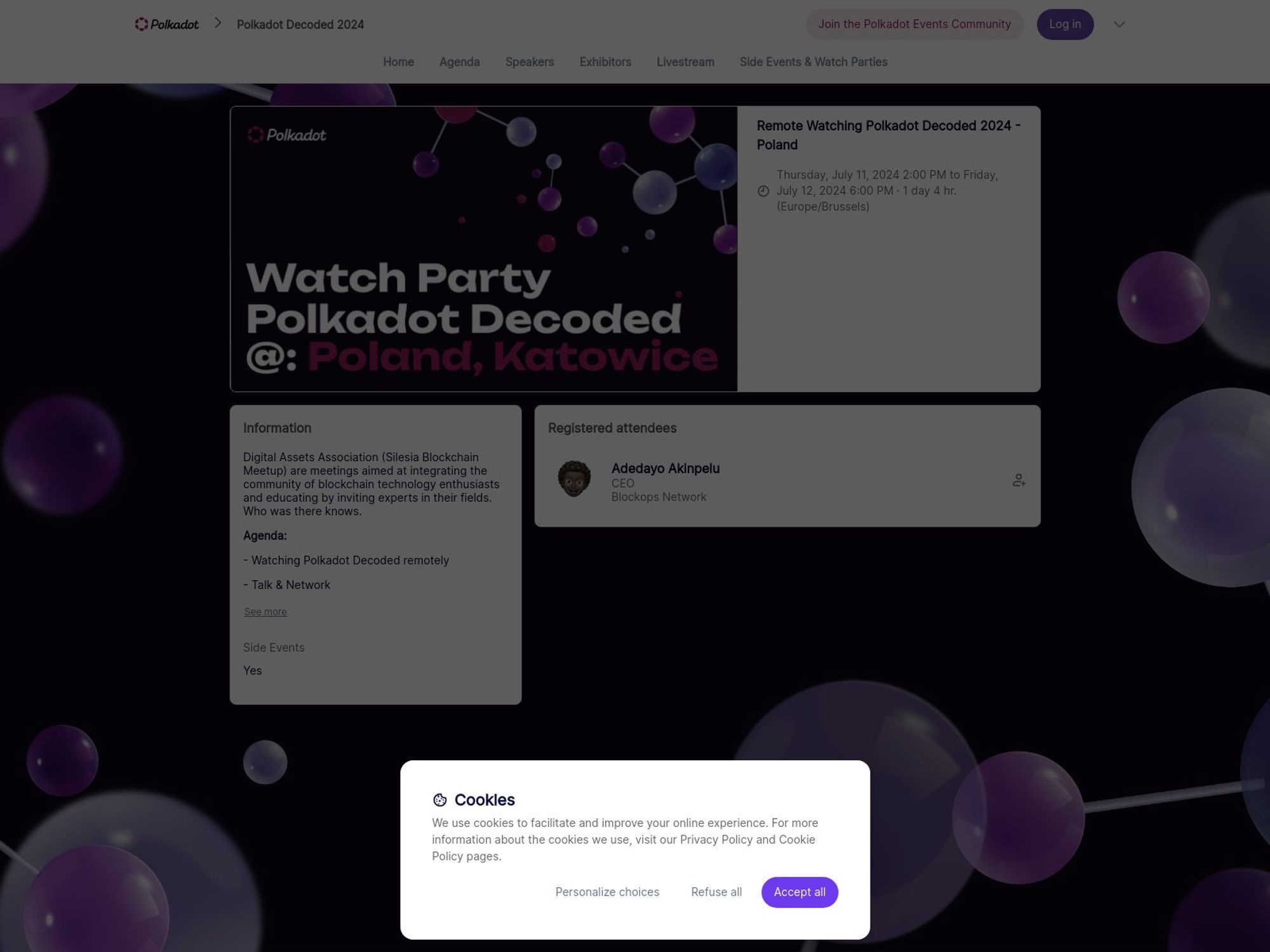 Remote Watching Polkadot Decoded 2024 screenshot