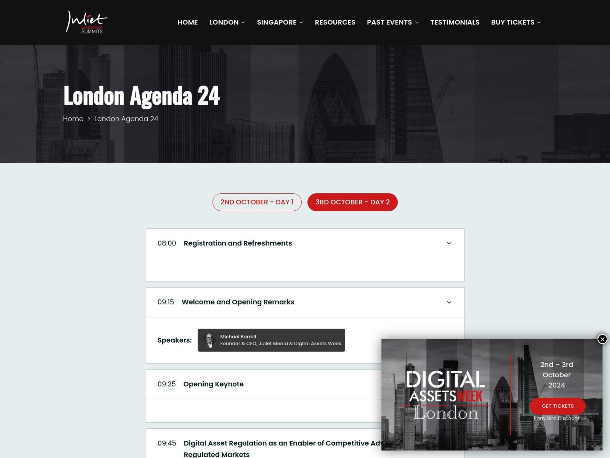 Digital Assets London website