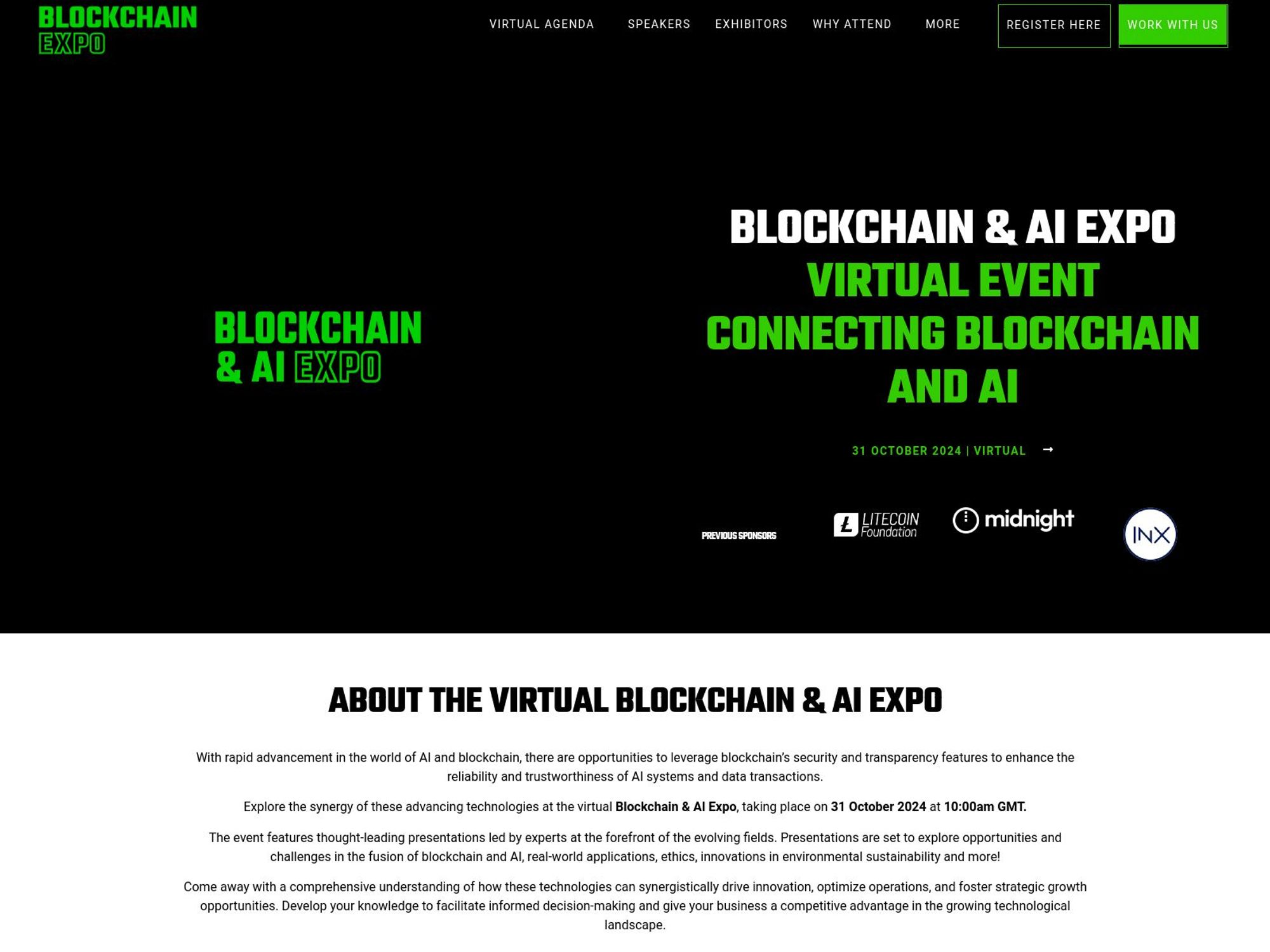 Blockchain & AI Expo website