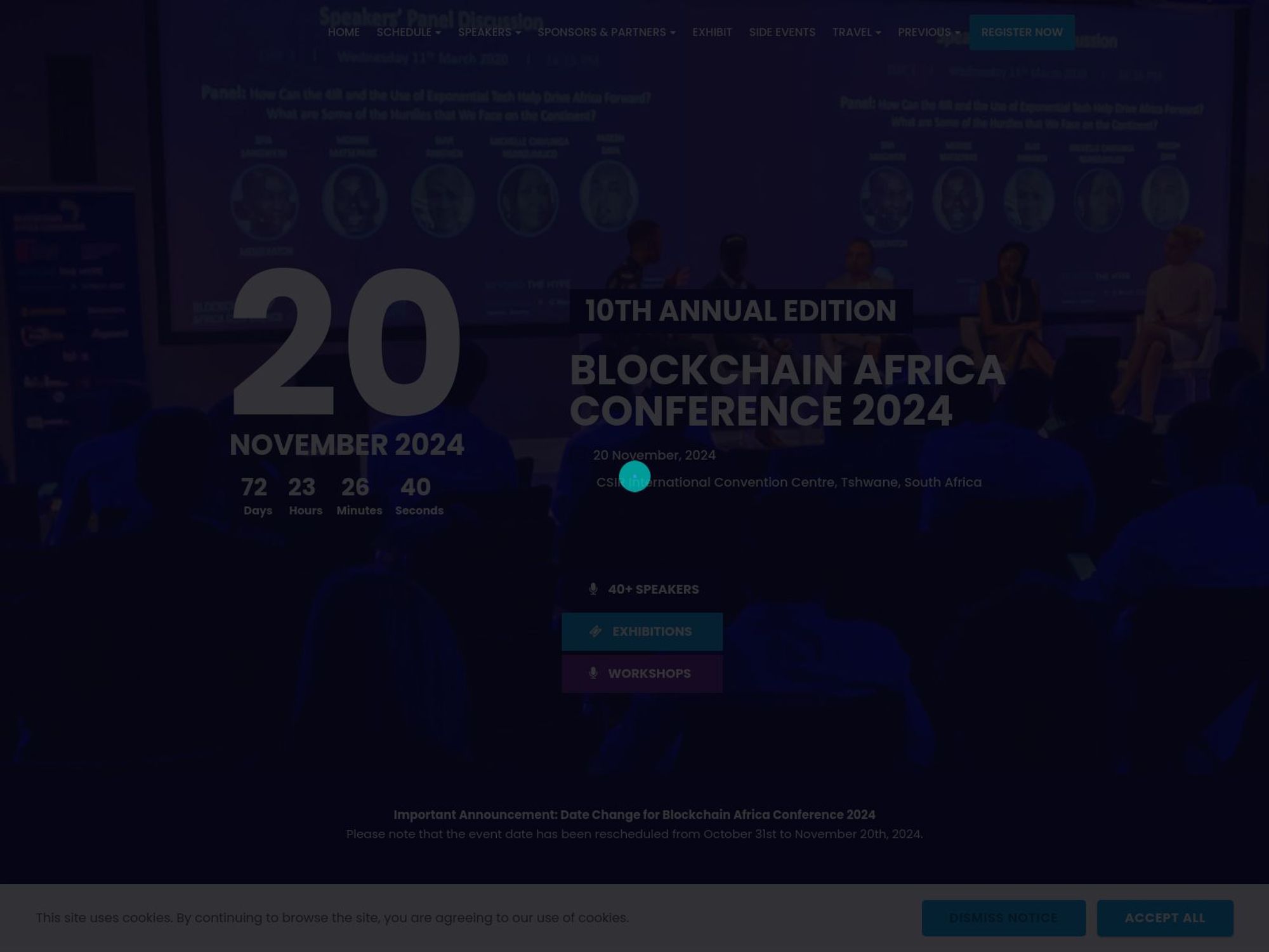 Blockchain Africa Conference website