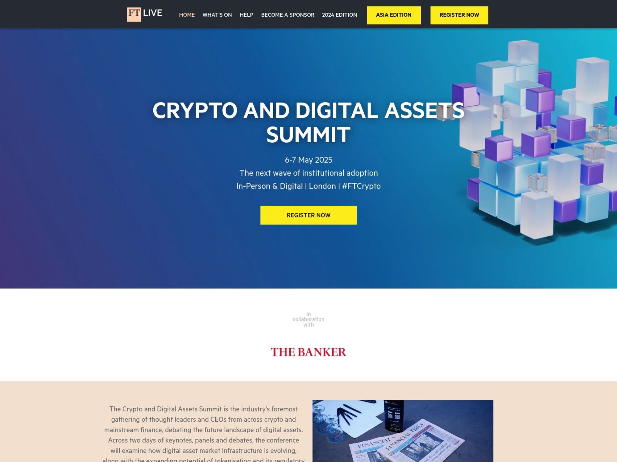 FT CRYPTO AND DIGITAL ASSETS SUMMIT website