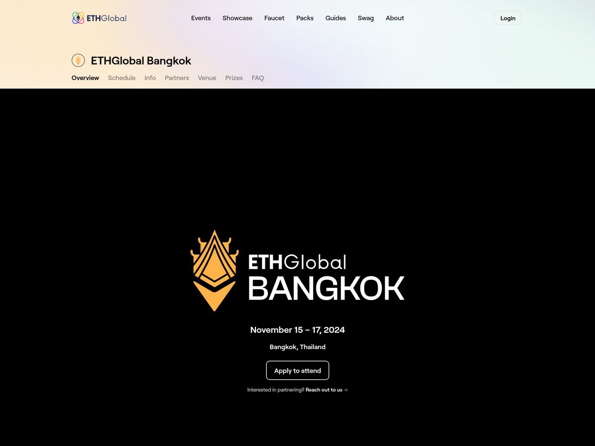 ETHGlobal Bangkok website