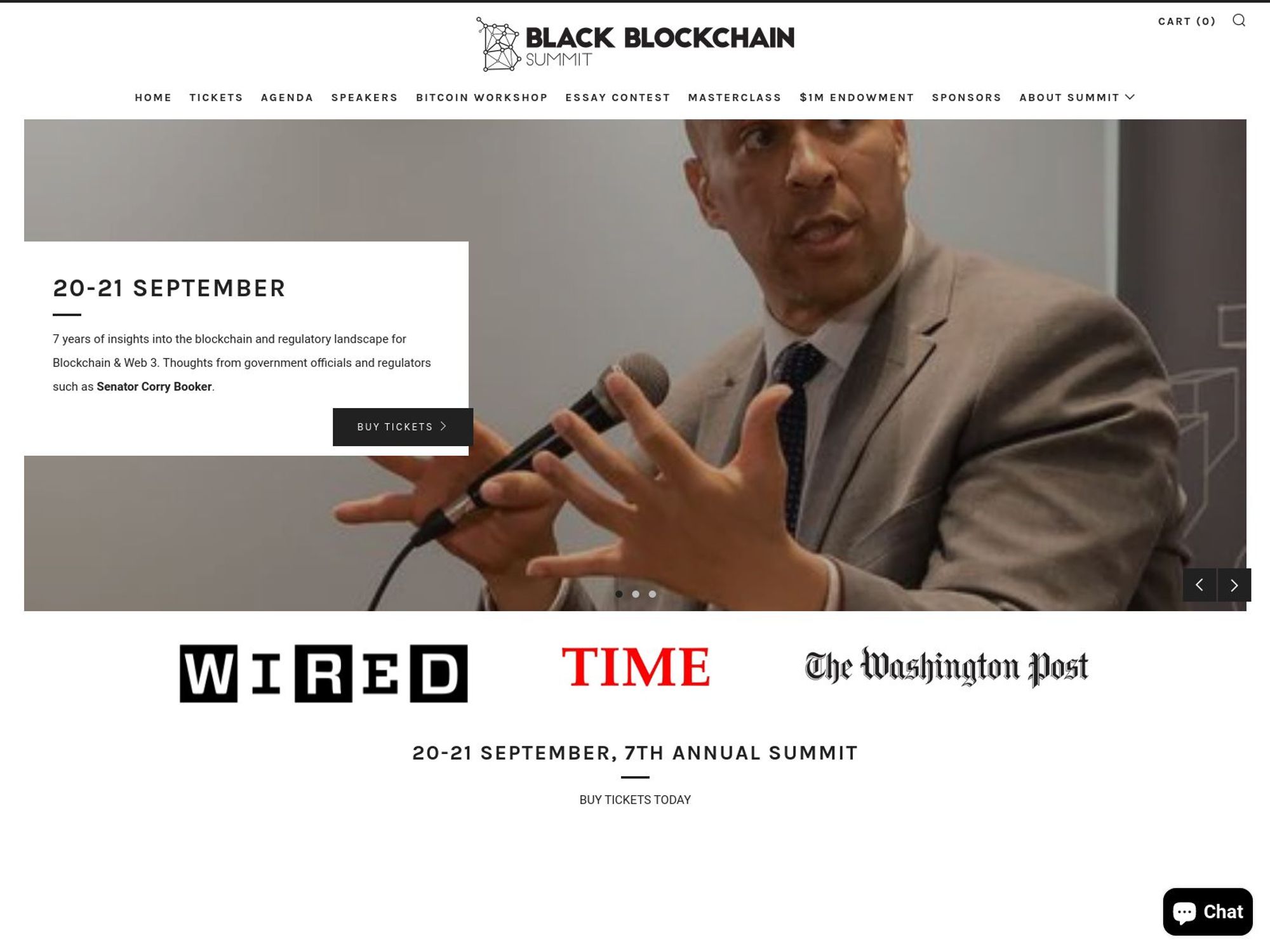 Black Blockchain Summit website