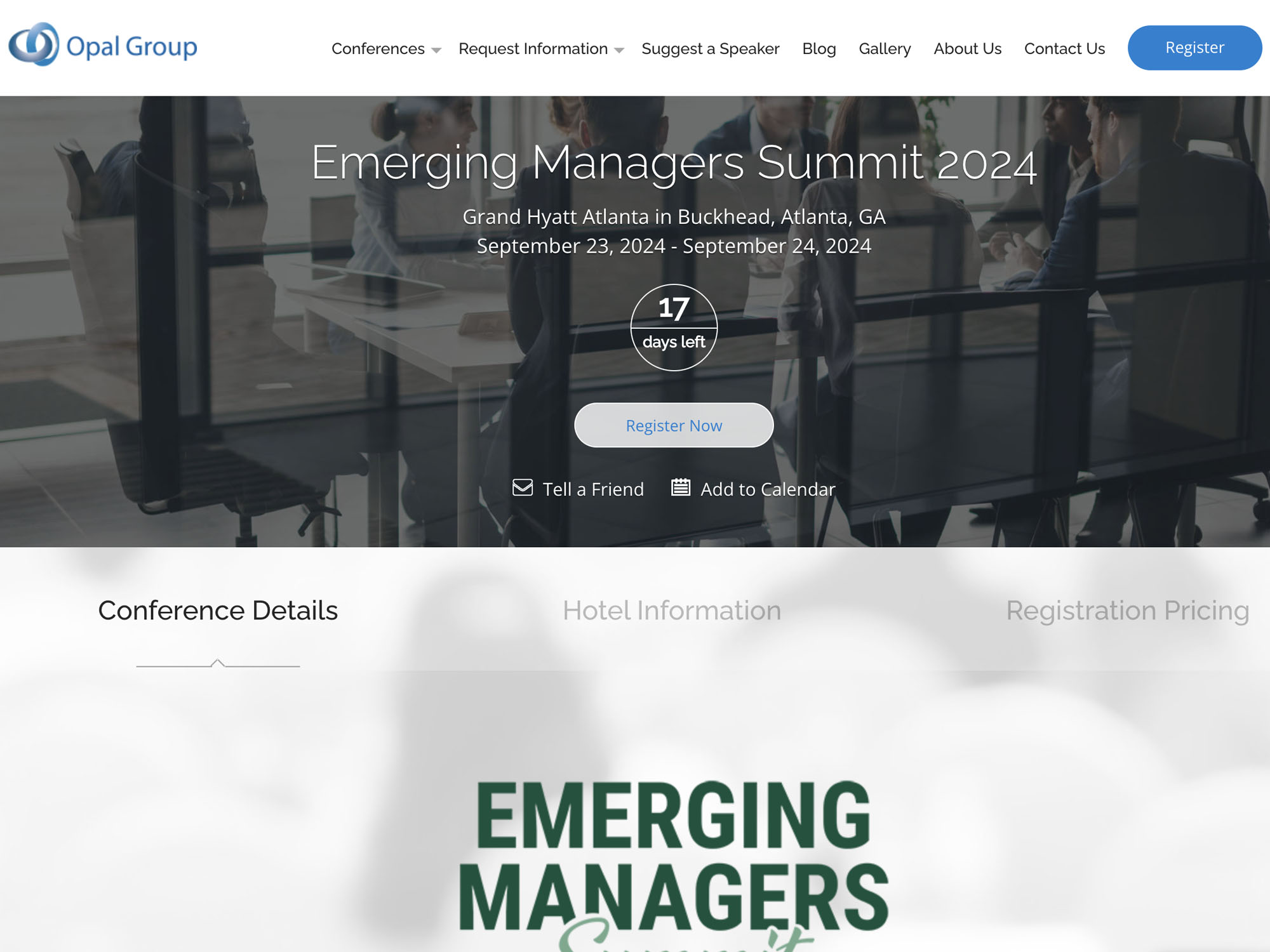 Emerging Managers Summit 2024 screenshot