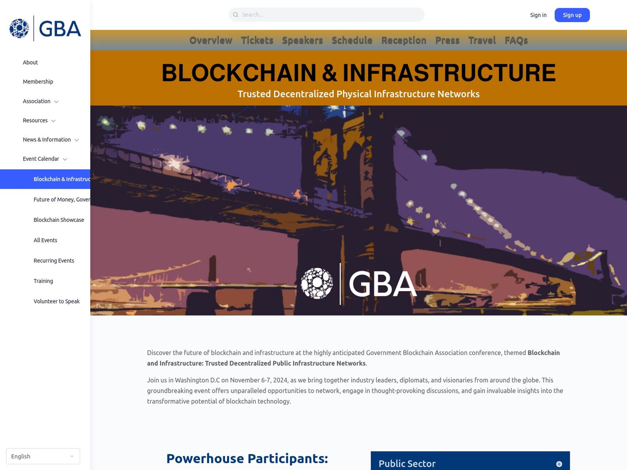 Blockchain & Infrastructure website