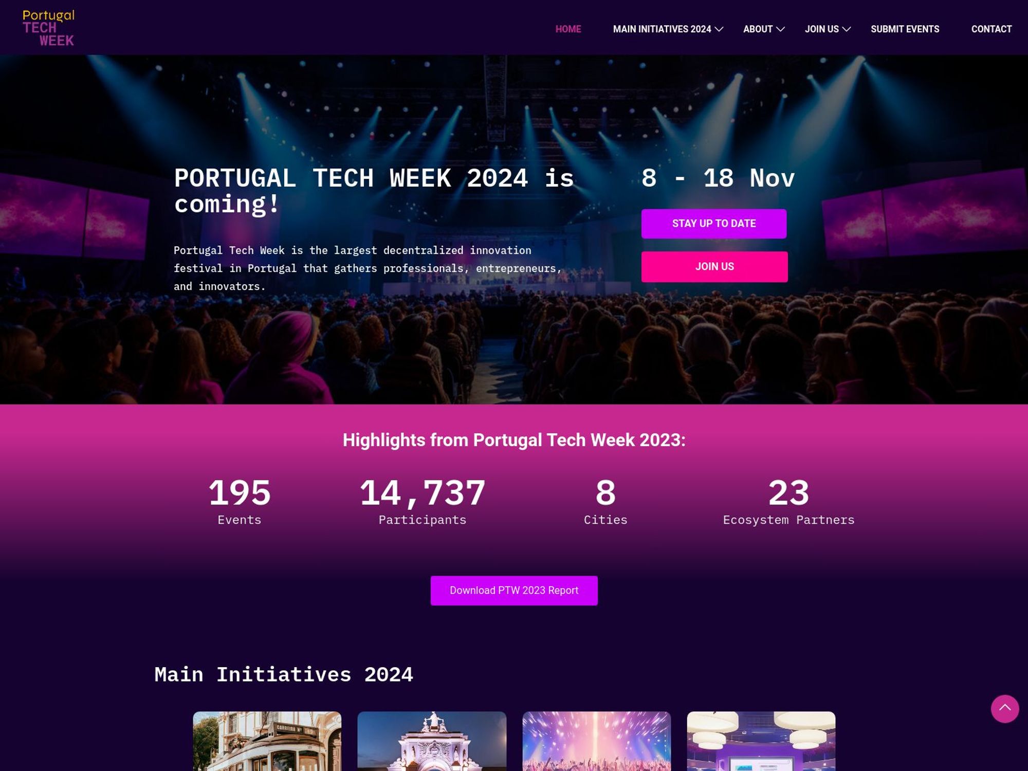 Portugal Tech Week website