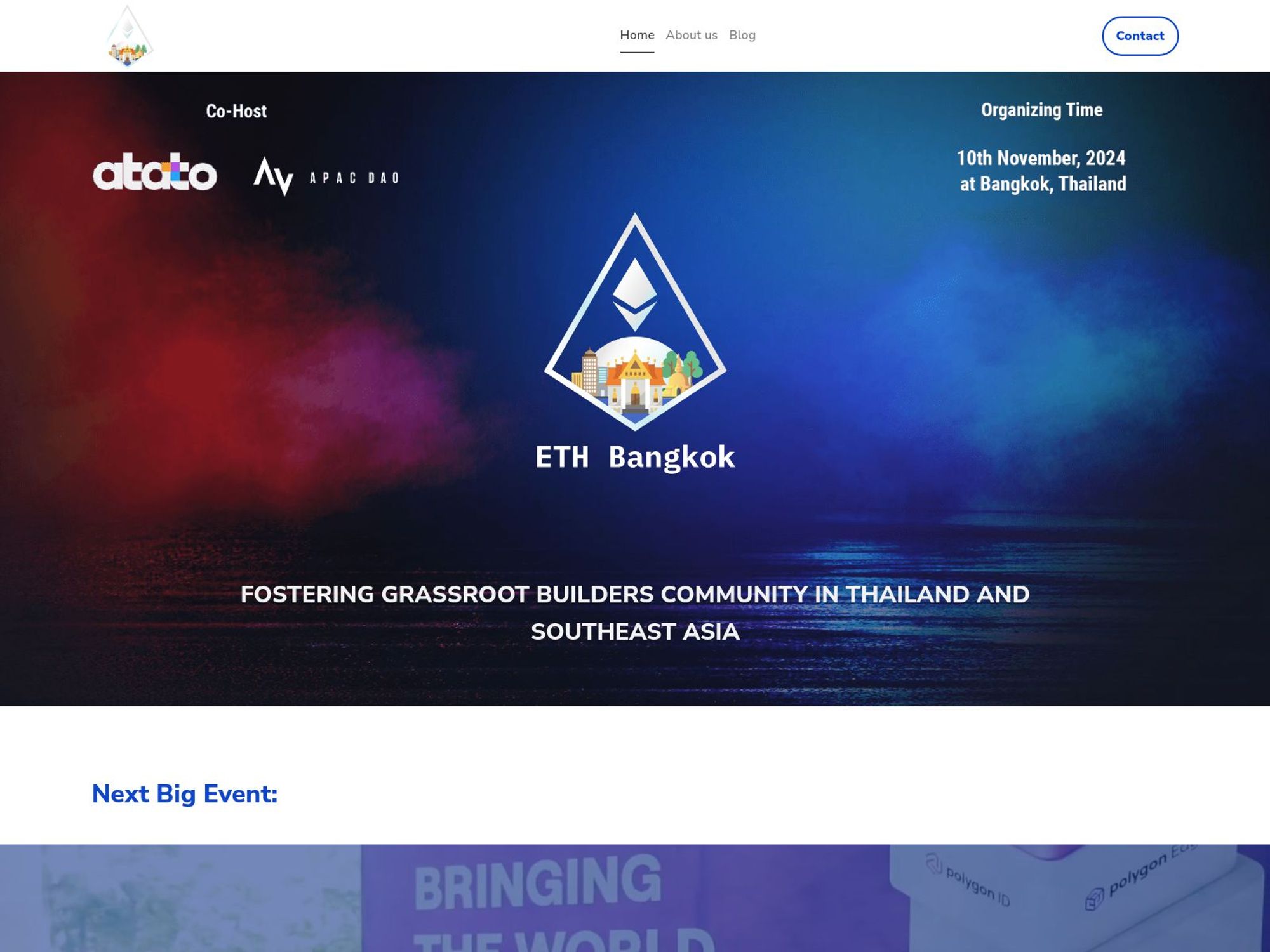 ETH Bangkok website