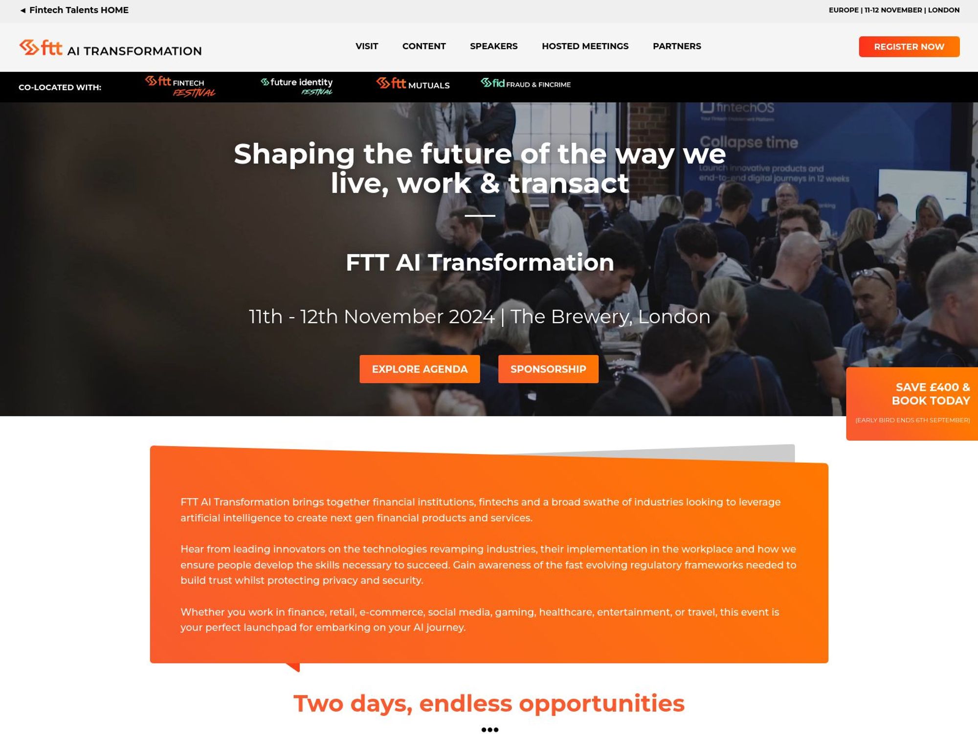 FTT AI Transformation website