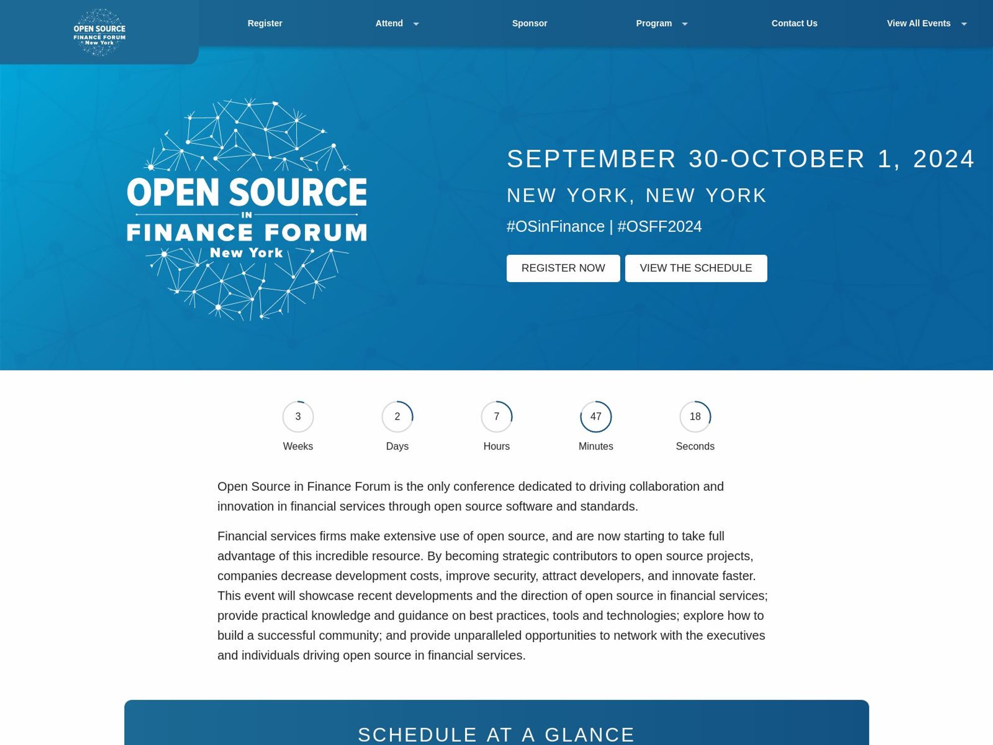 Open Source in Finance Forum screenshot