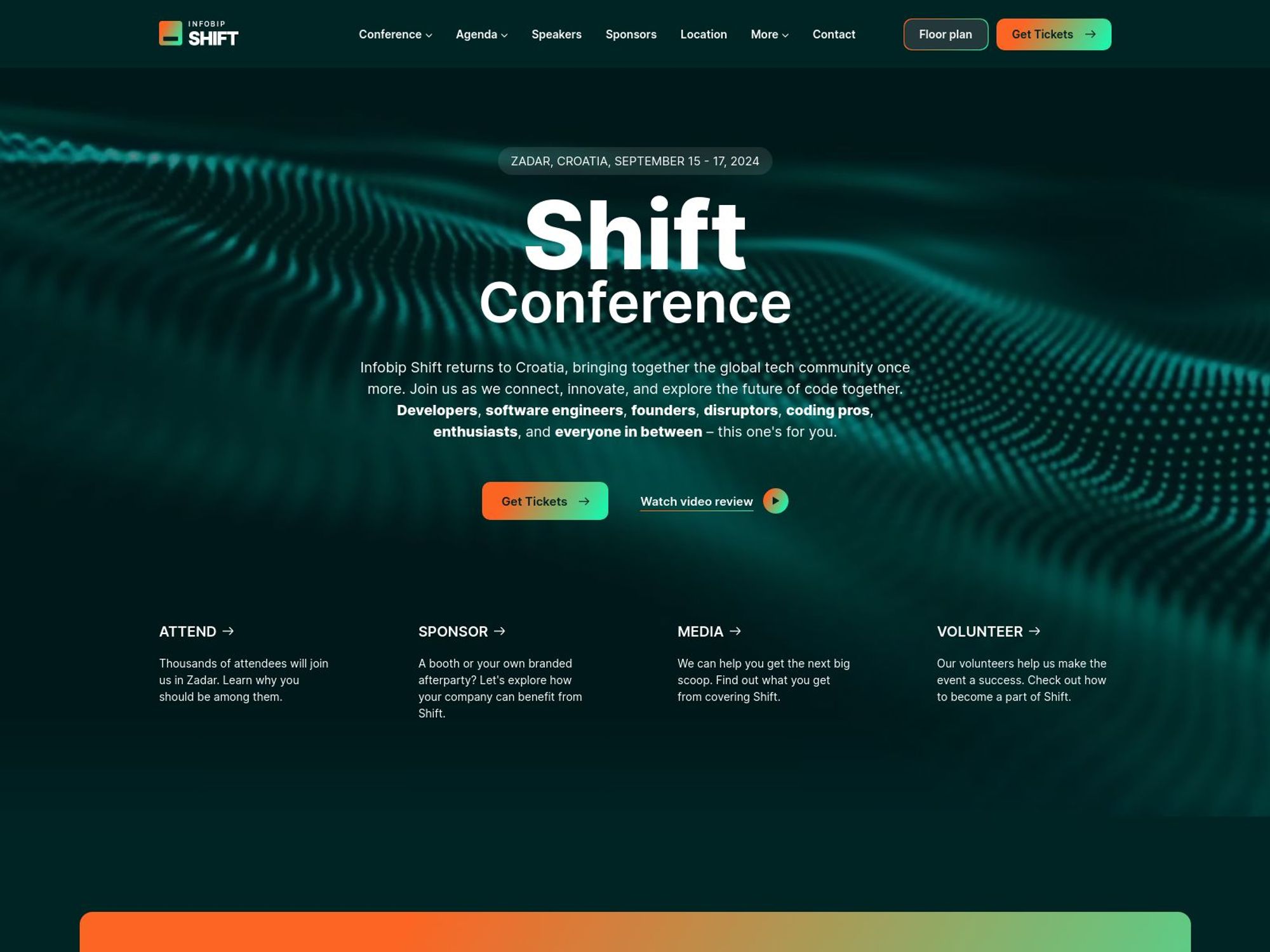 Shift Conference website