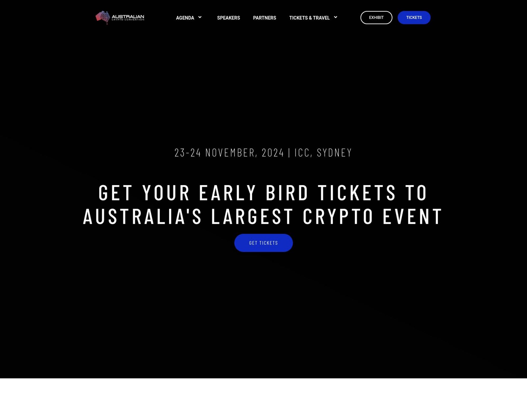 Australian Crypto Convention 2024 website