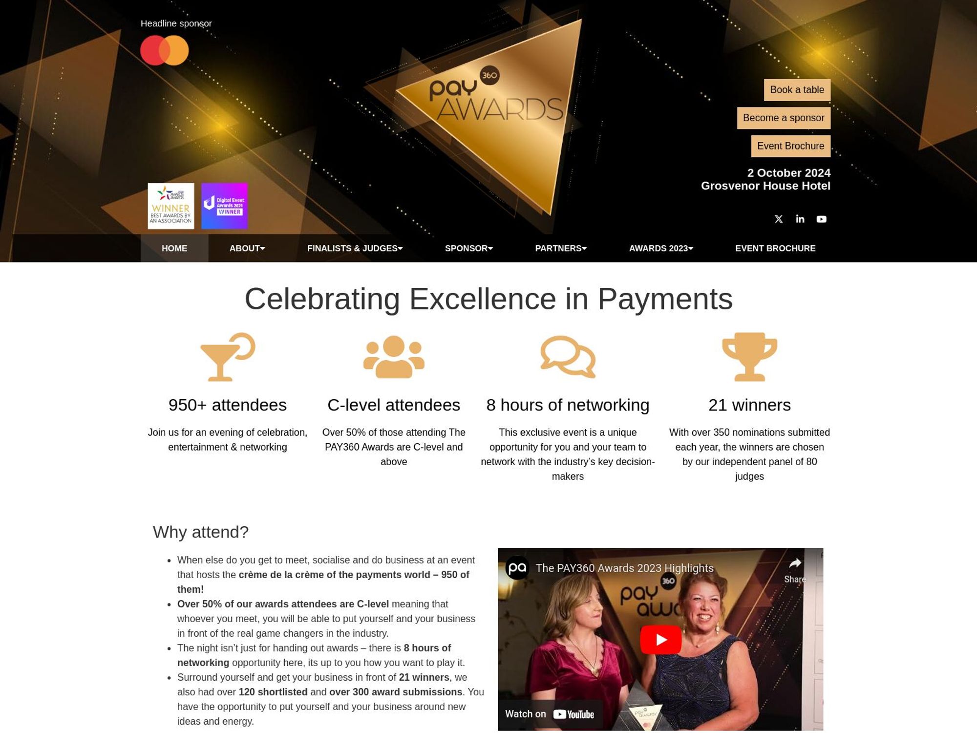 Pay 360 Awards screenshot