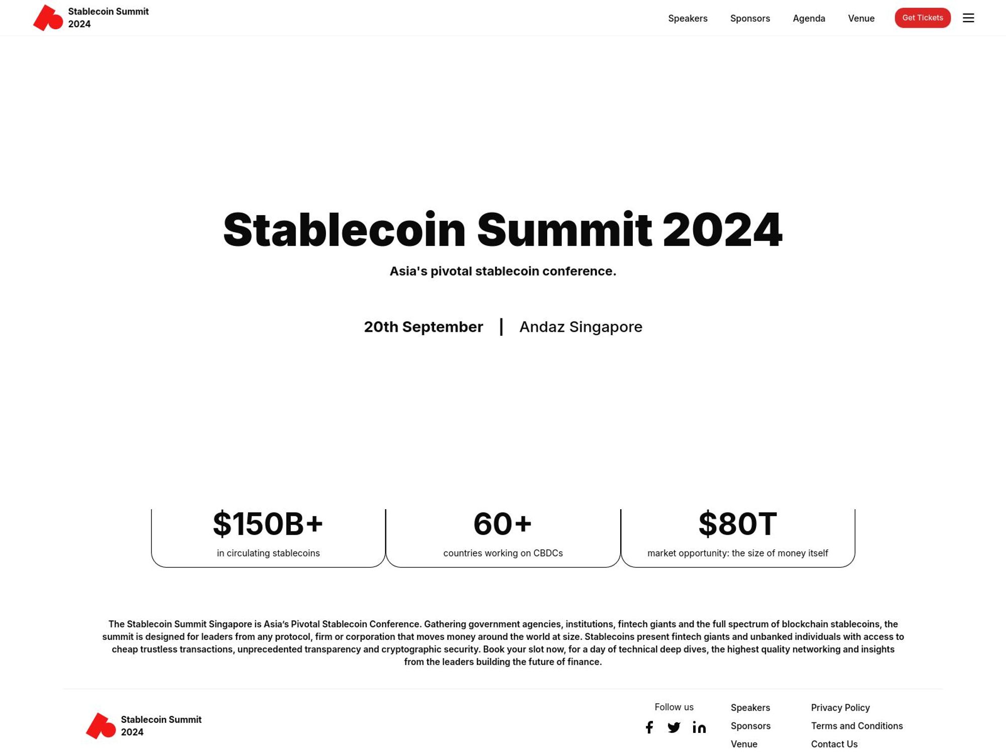 Stablecoin Summit website