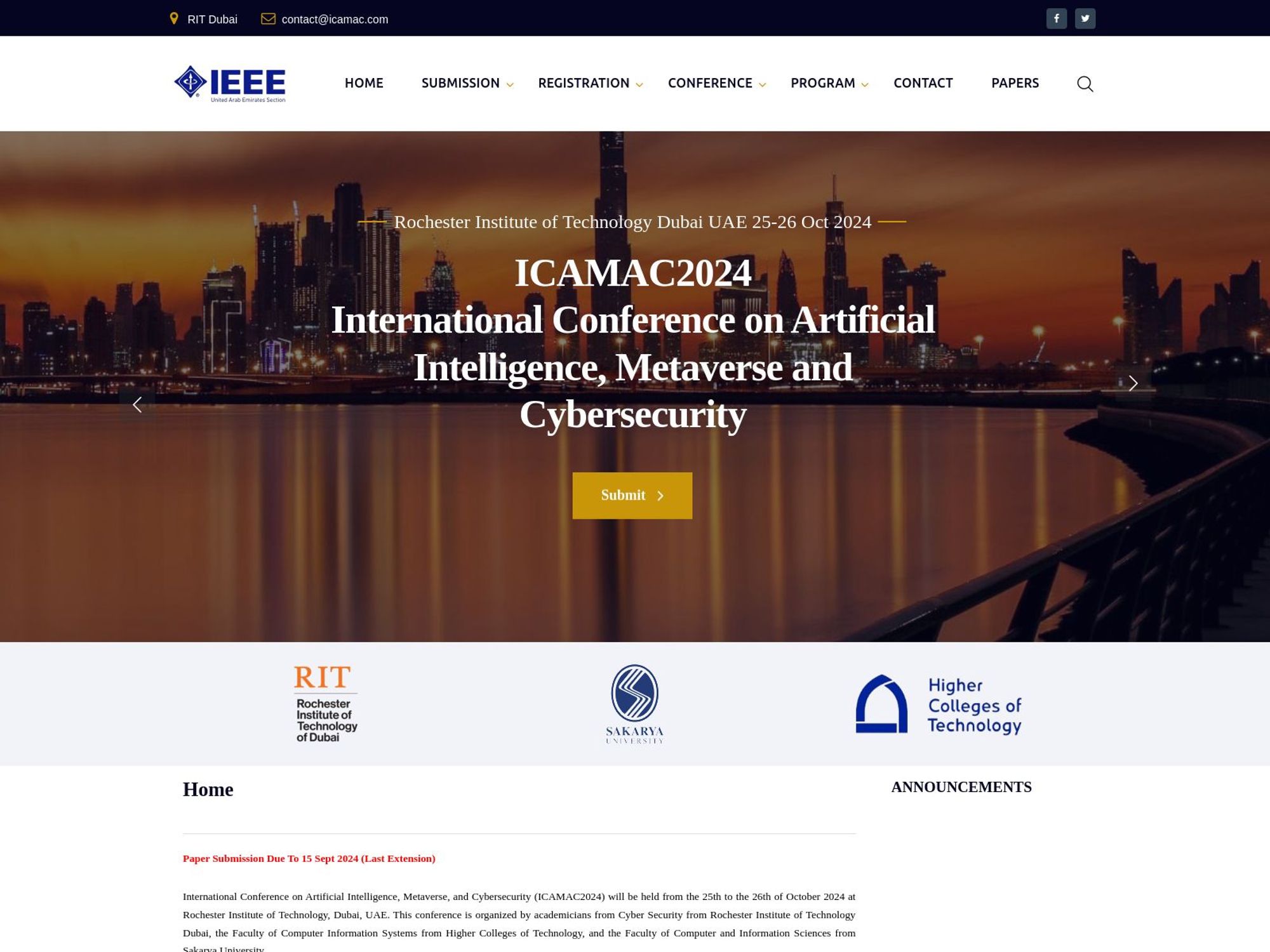 International Conference on Artificial Intelligence, Metaverse, and Cybersecurity website