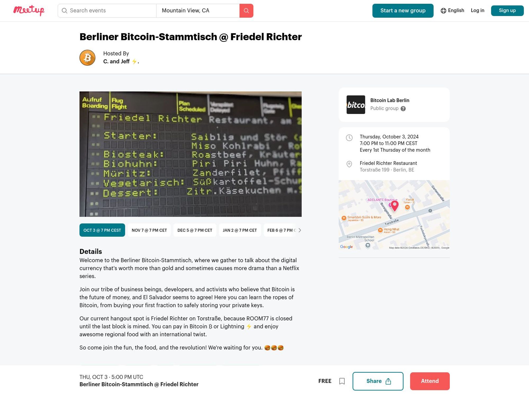 Berliner Bitcoin-Stammtisch October 2024 website