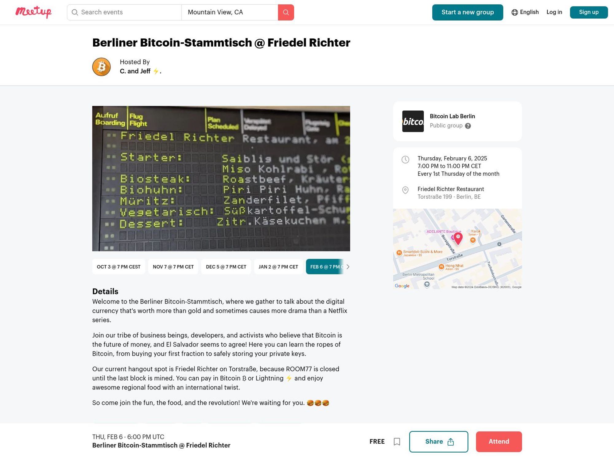 Berliner Bitcoin-Stammtisch February 2025 website