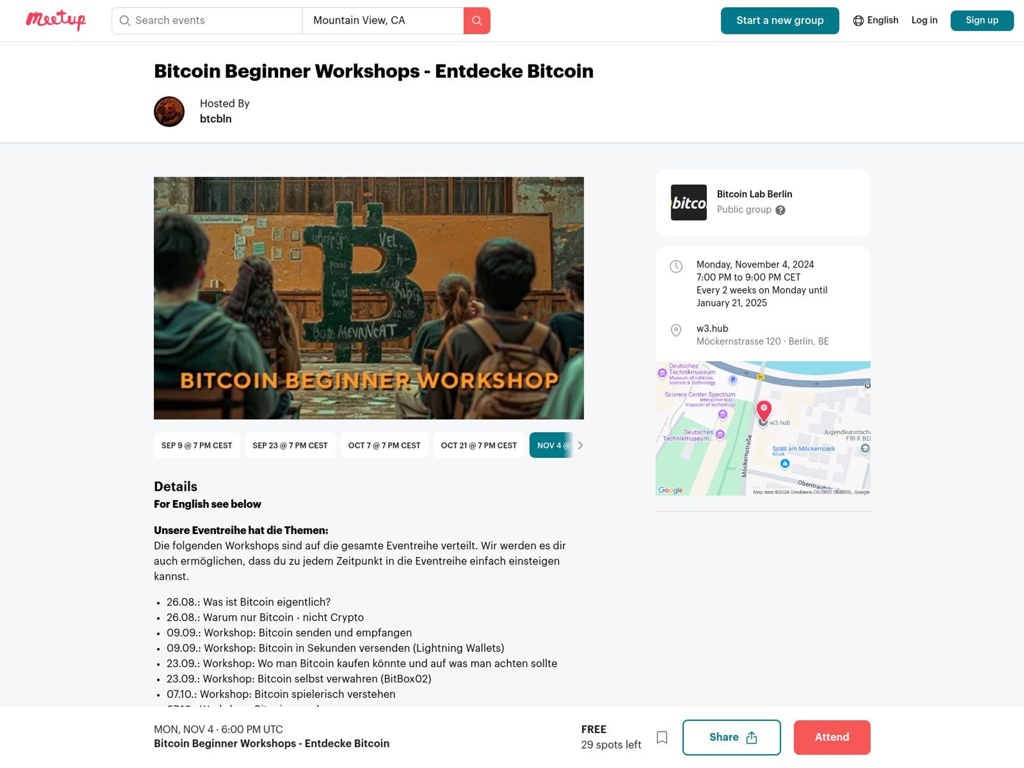 Bitcoin Beginner Workshop – November 2024 A screenshot