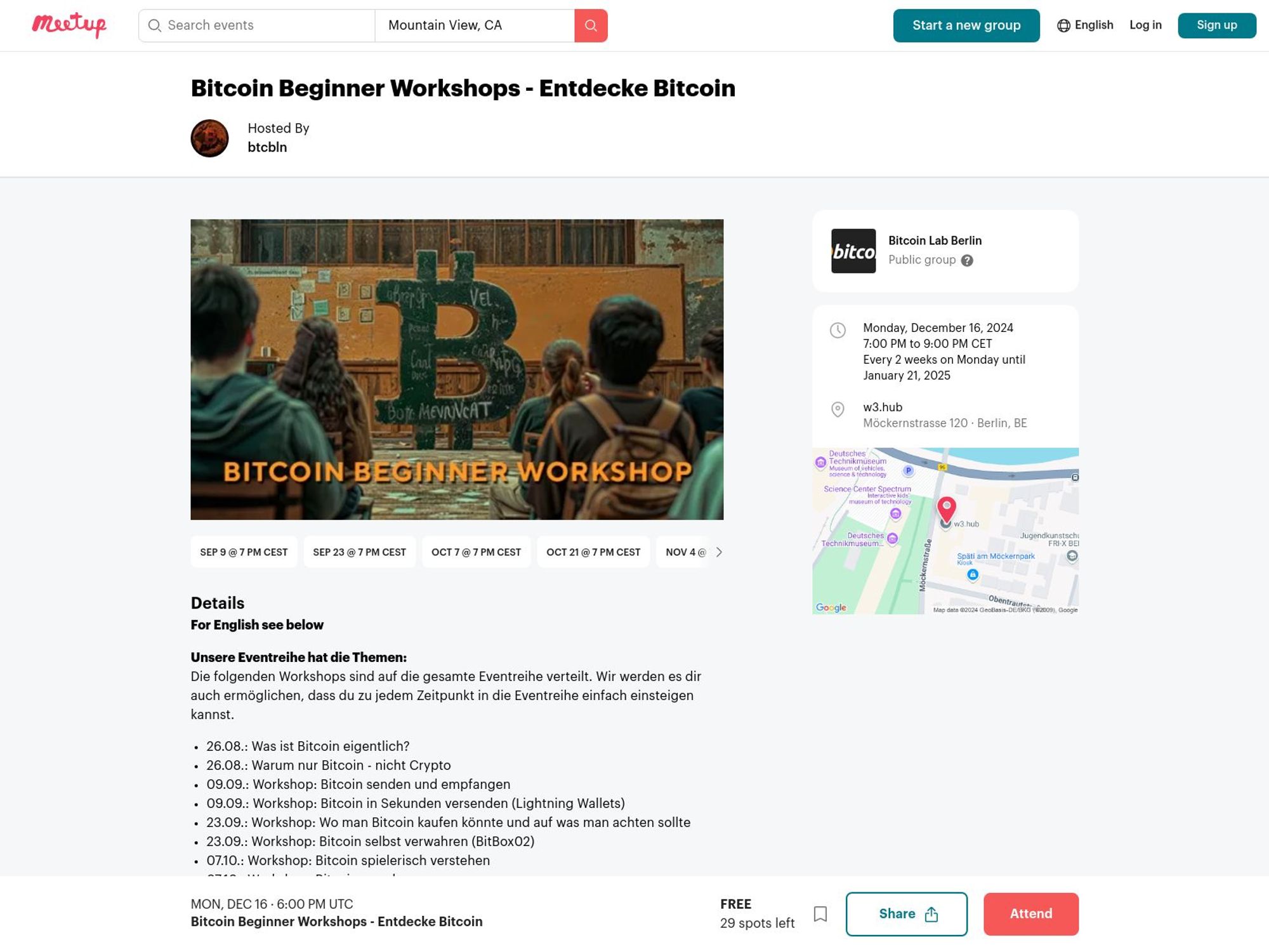 Bitcoin Beginner Workshop - December 2024 B website