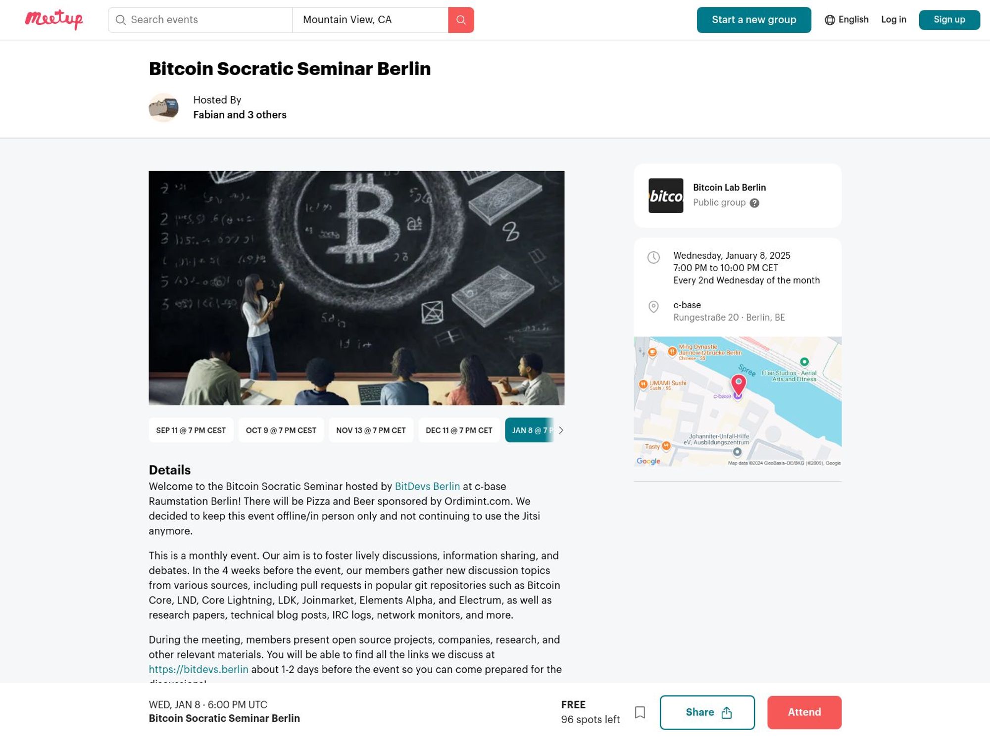 Bitcoin Socratic Seminar Berlin - January 2025 website