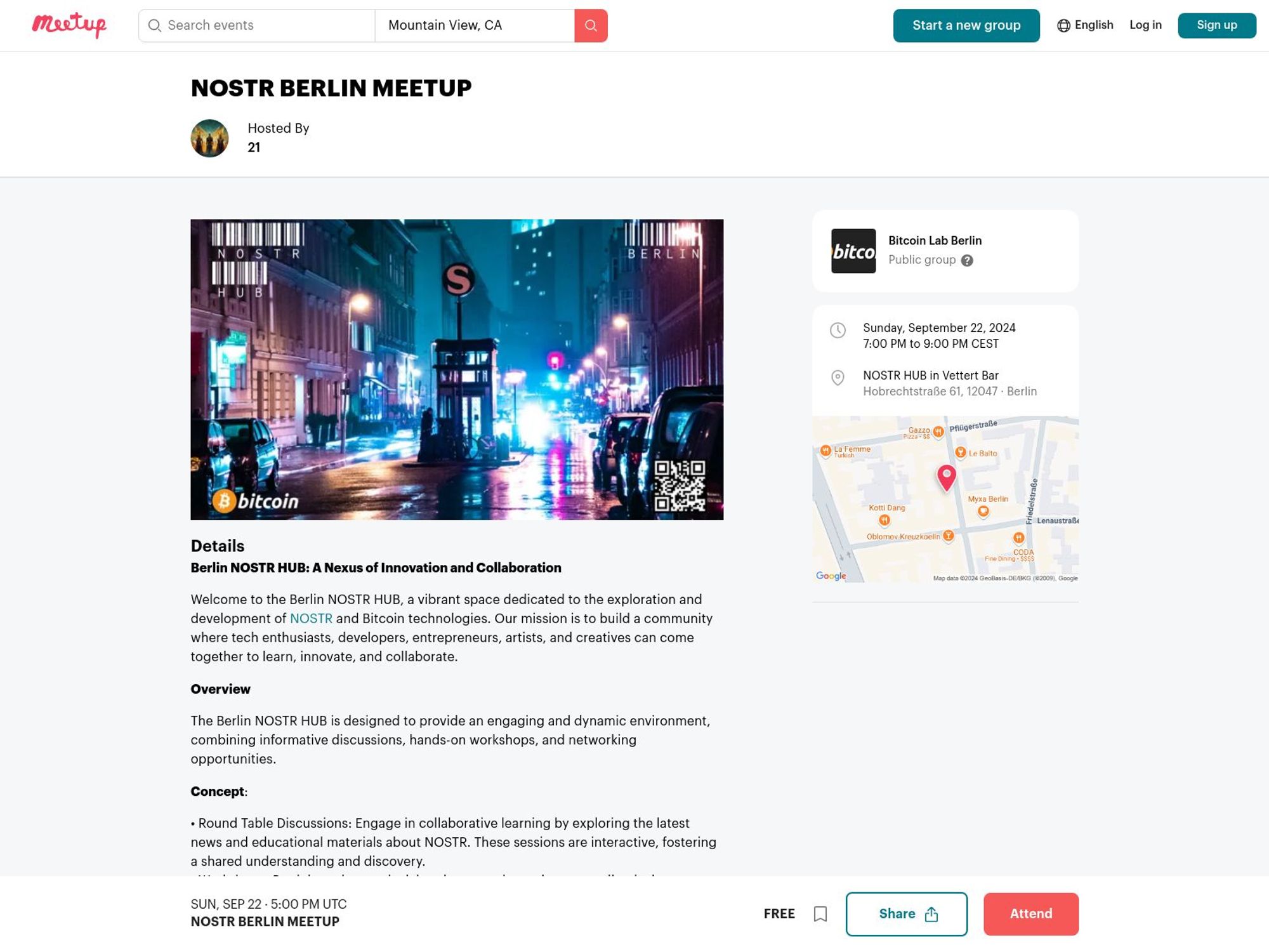 NOSTR BERLIN MEETUP website