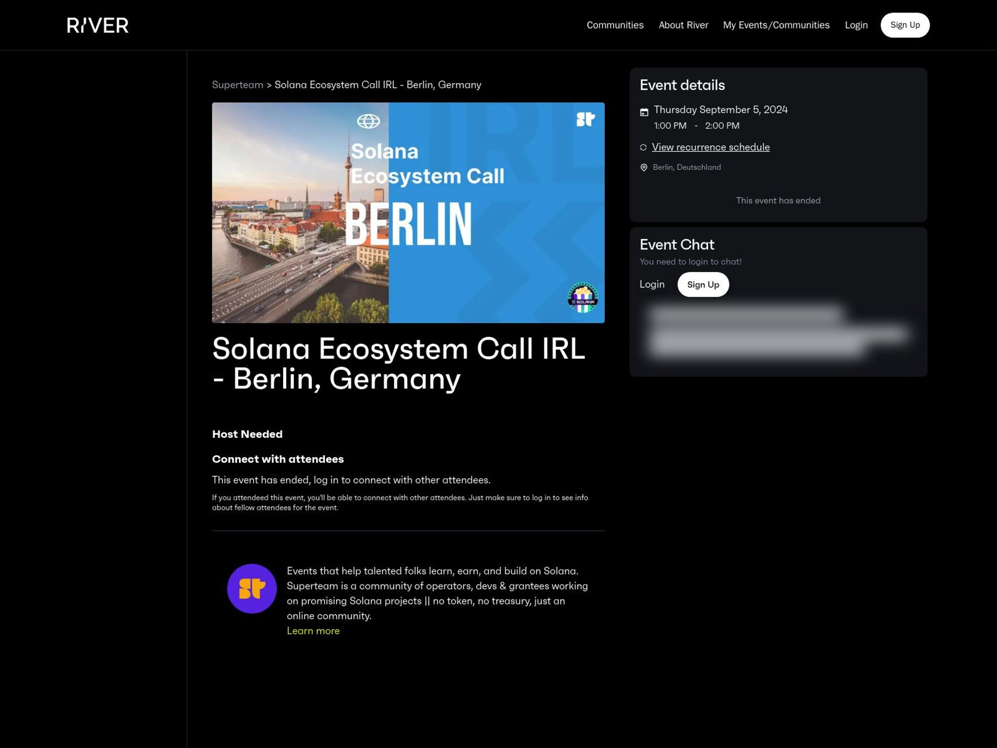 Solana Ecosystem Call Berlin - October 2024 website