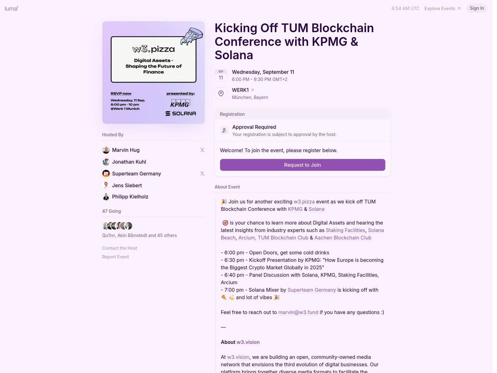 Kicking Off TUM Blockchain Conference with KPMG & Solana screenshot