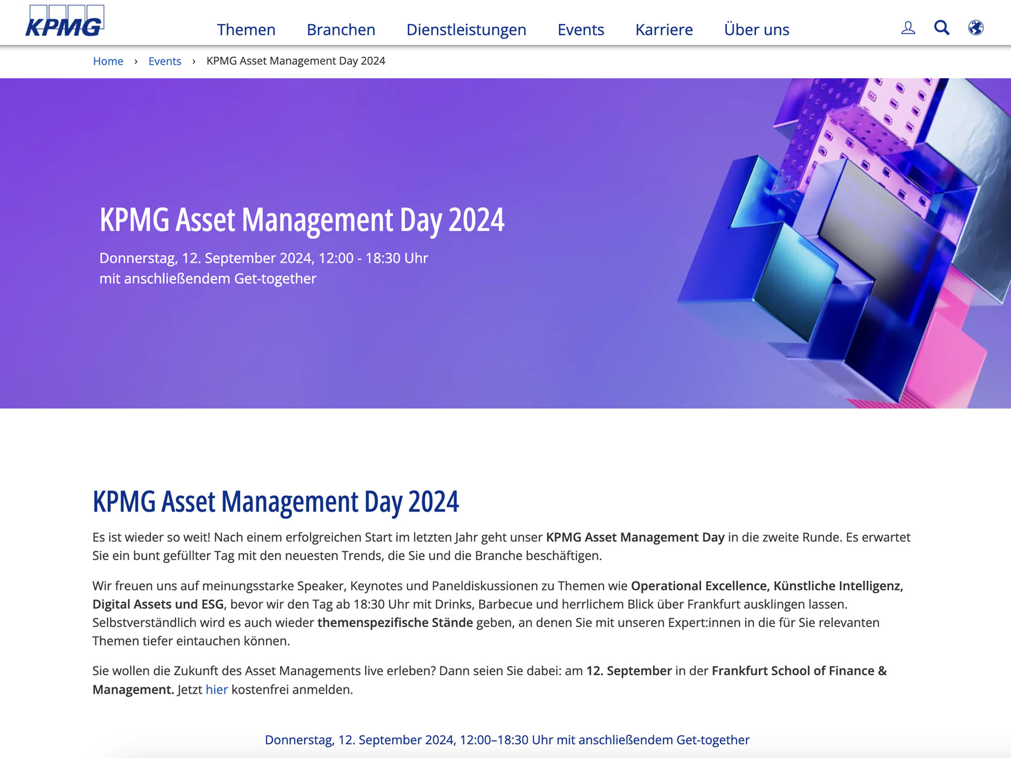 KPMG Asset Management Day 2024 website