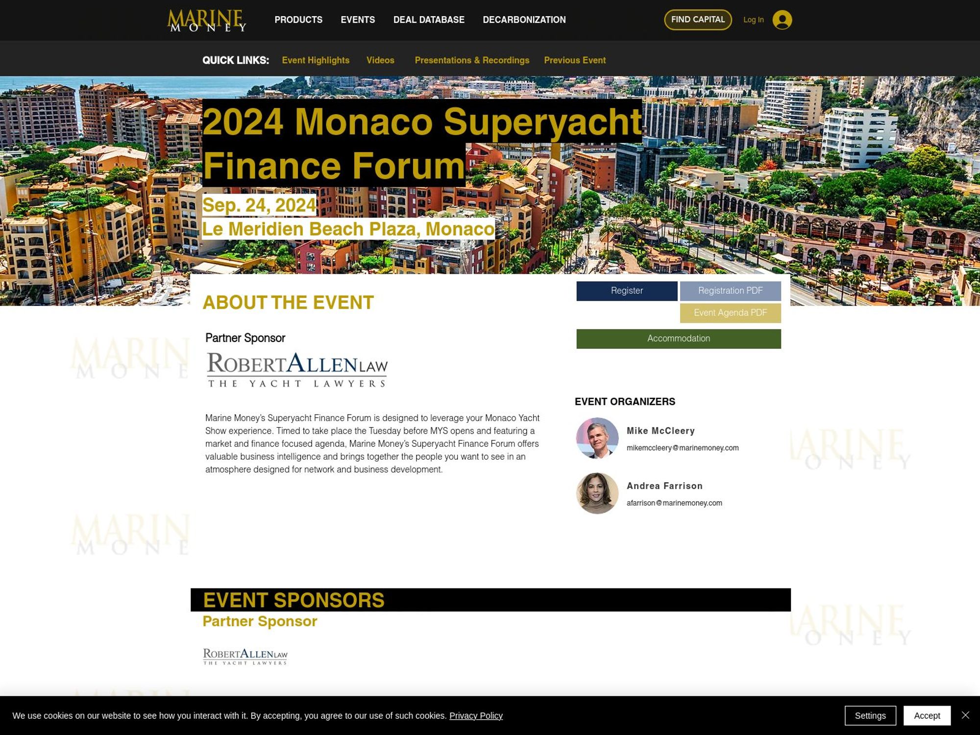 Monaco Superyacht Finance Forum screenshot