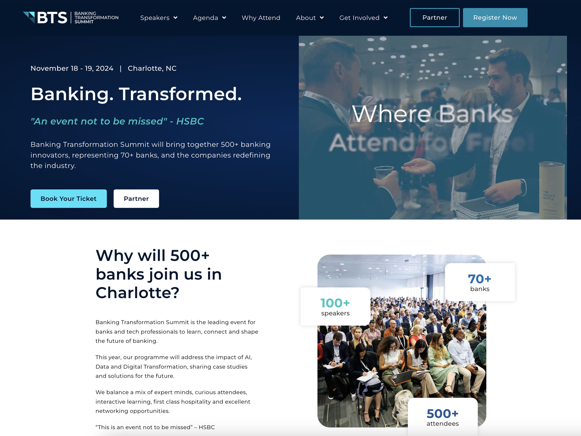 Banking Transformation Summit screenshot