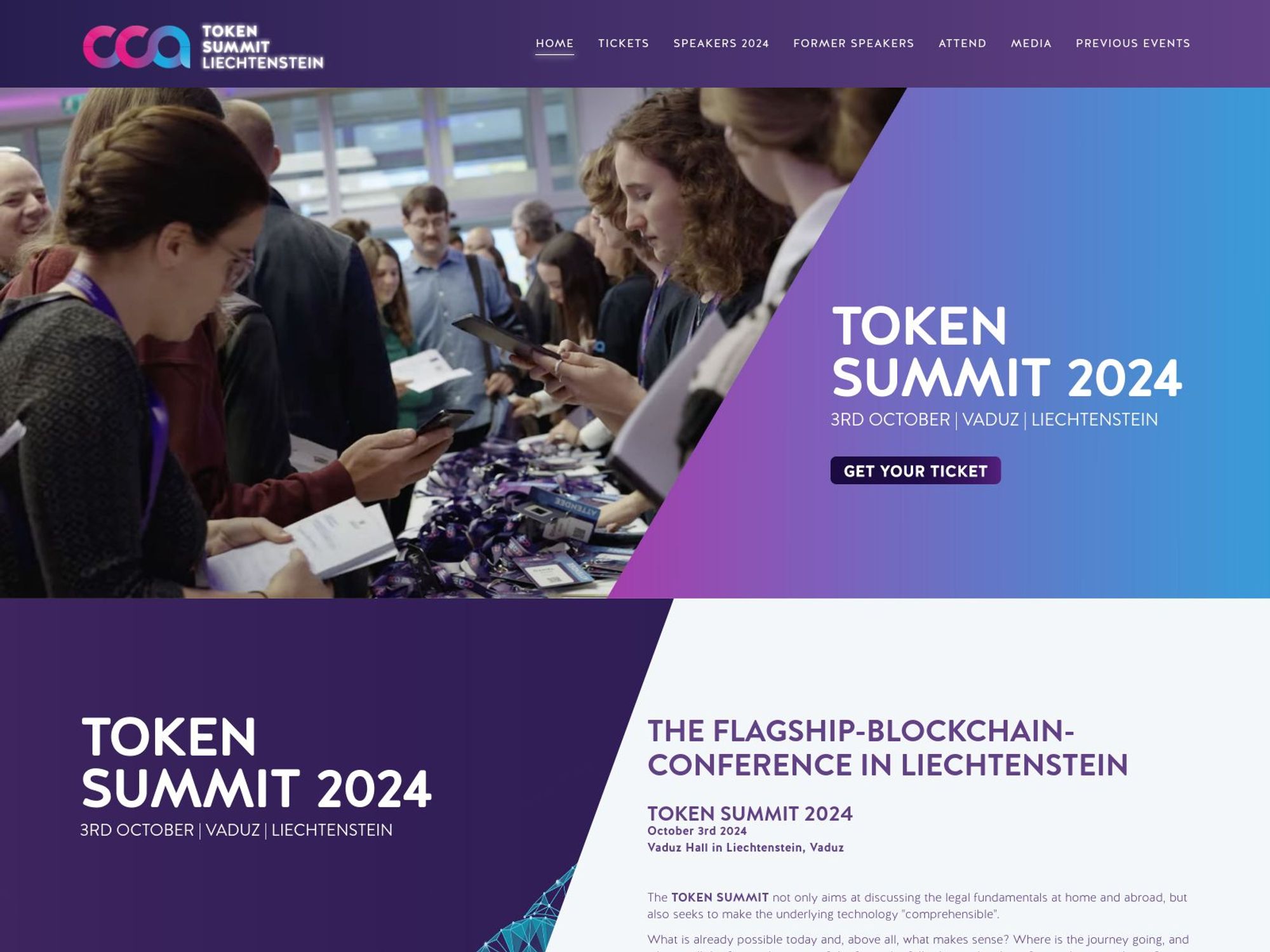 Token Summit website