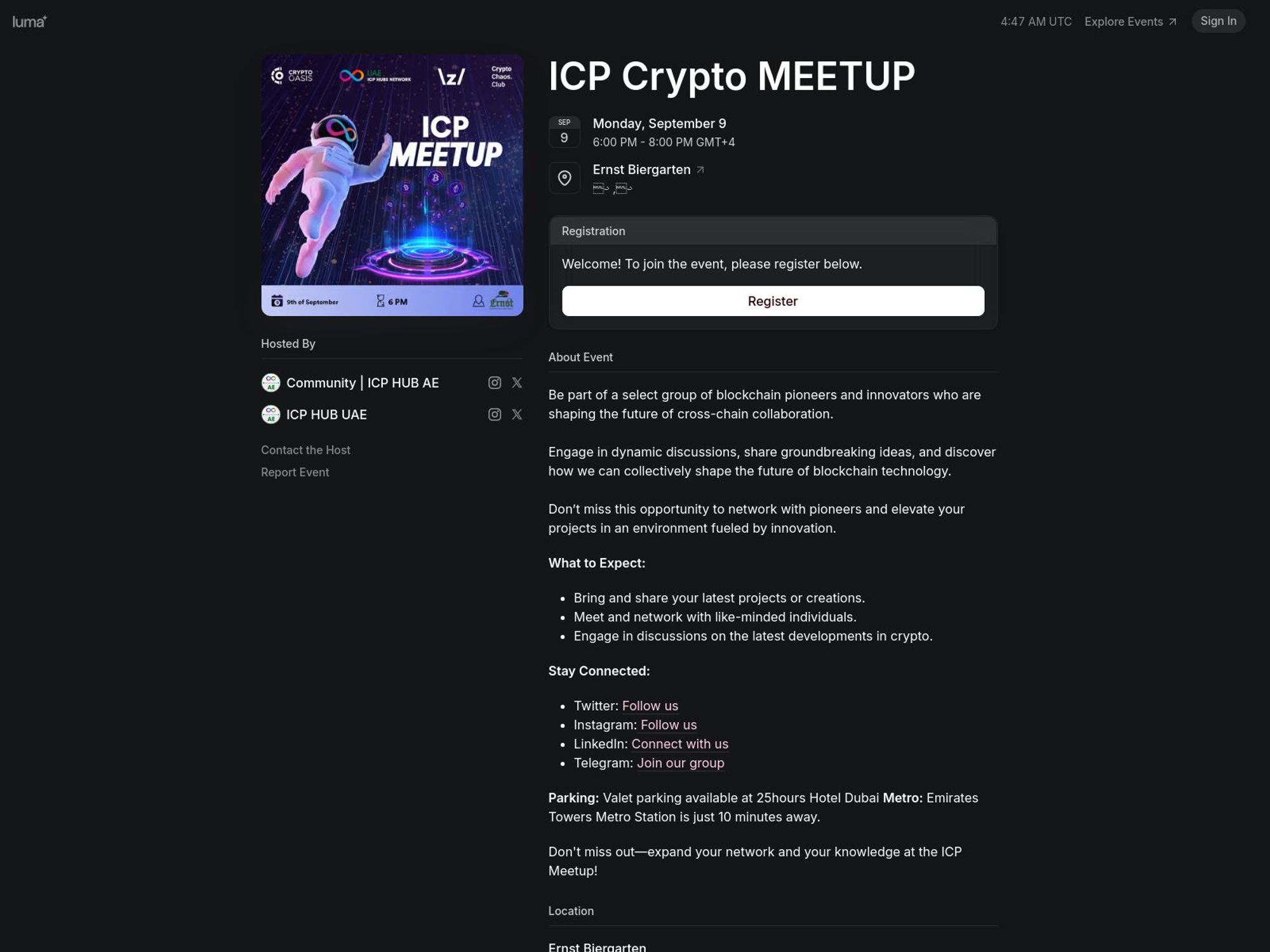 ICP Crypto Meetup screenshot