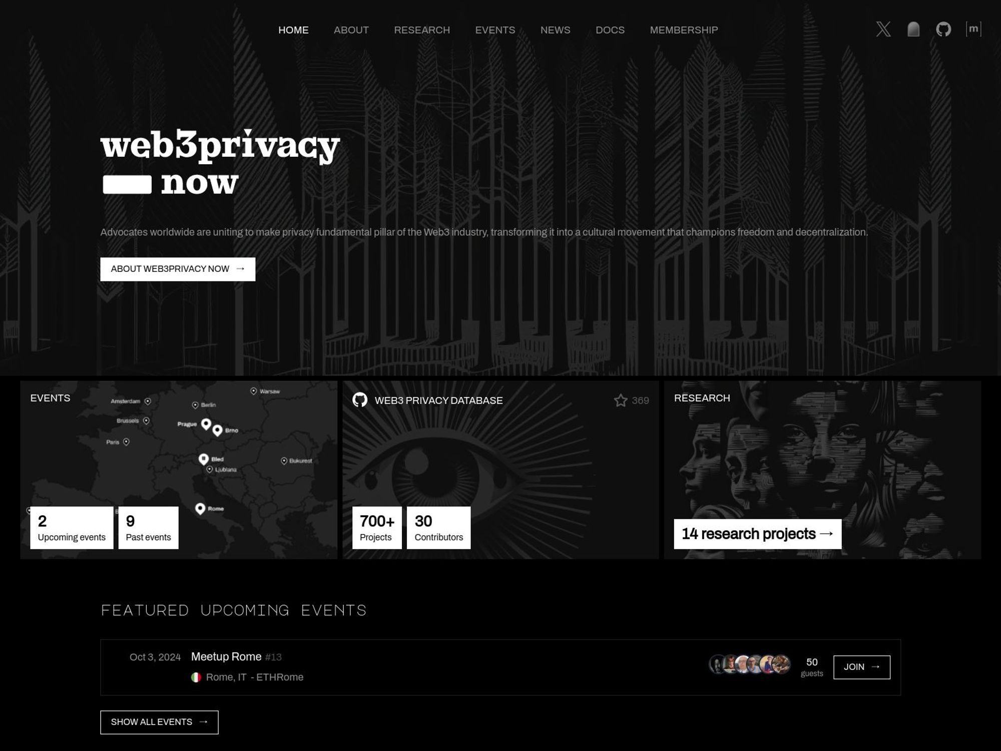 Web3Privacy Now screenshot