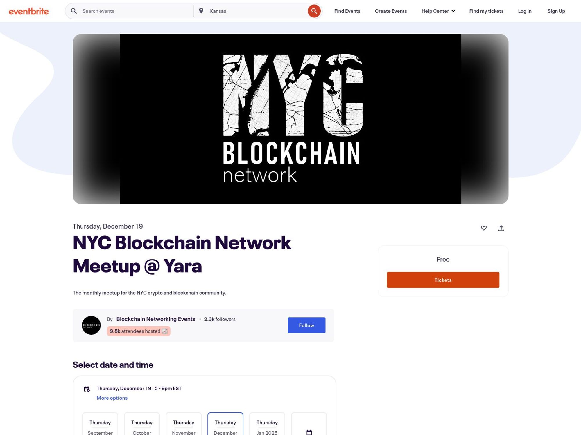 NYC Blockchain Network Meetup @ Yara - December 2024 website