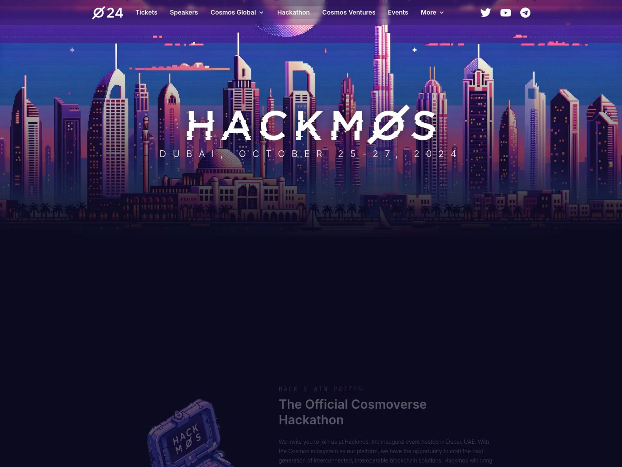 Hackmos - Cosmoverse Hackathon website