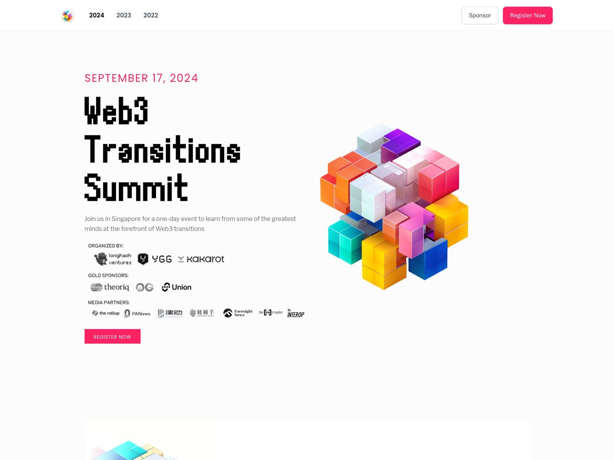 Web3 Transitions Summit website