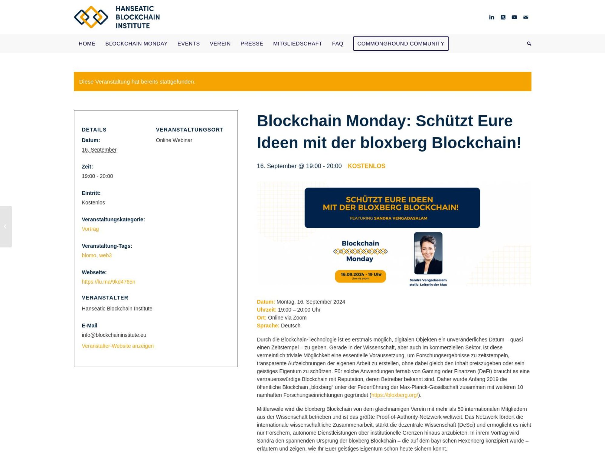 Blockchain Monday: Schützt Eure Ideen mit der bloxberg Blockchain! screenshot