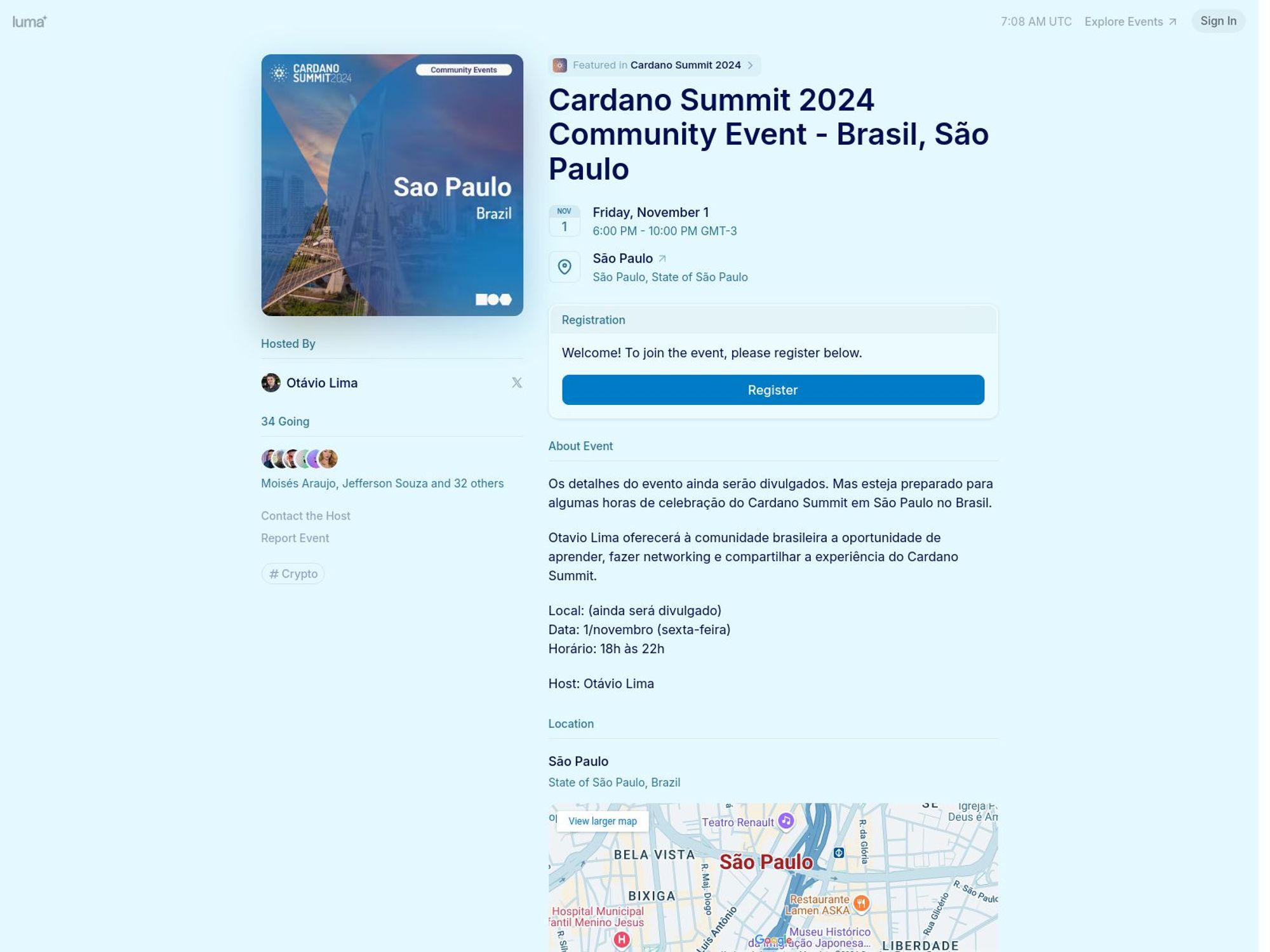 Cardano Summit 2024 Community Event – Brasil, São Paulo screenshot