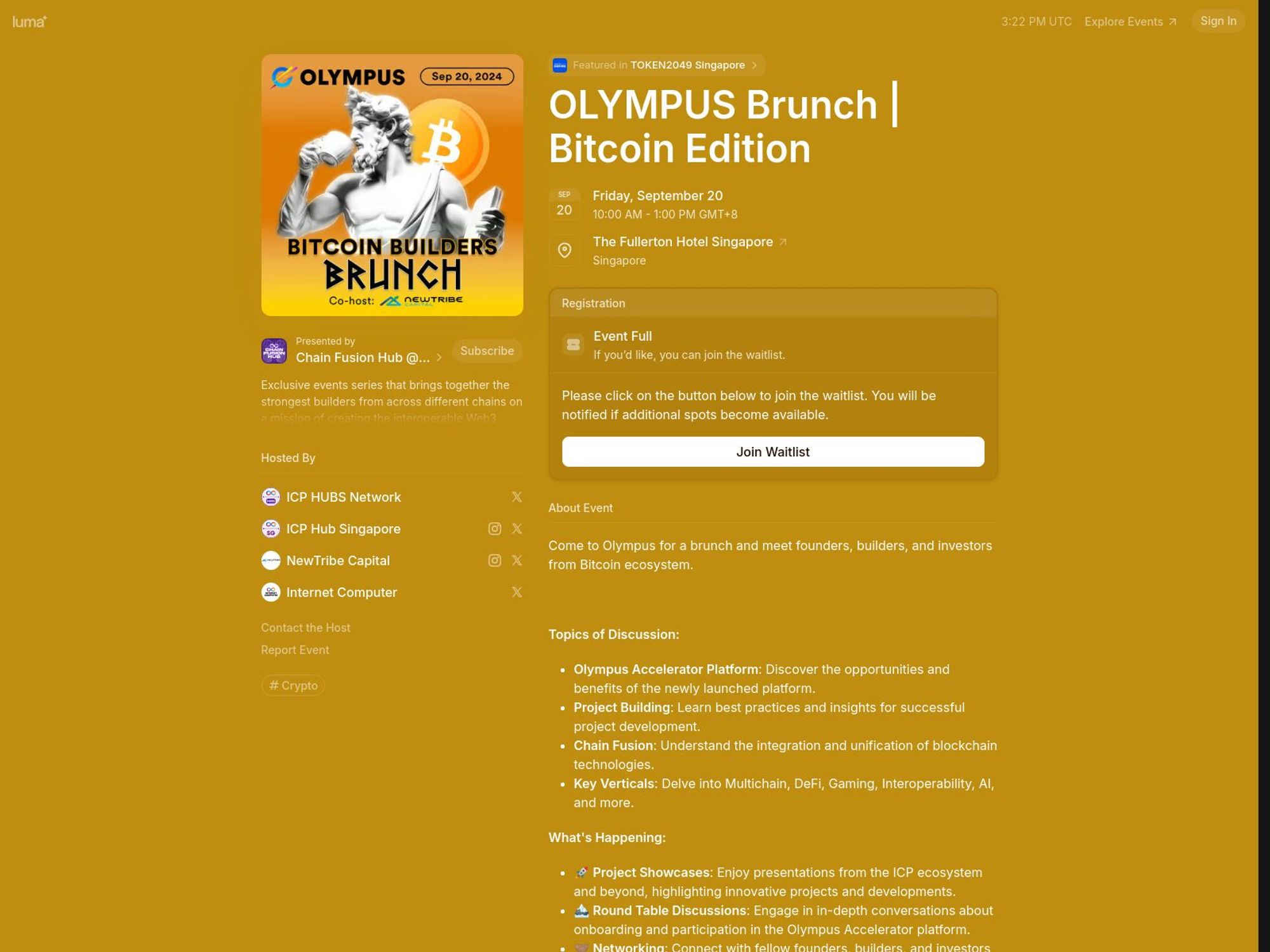 OLYMPUS Brunch | Bitcoin Edition screenshot